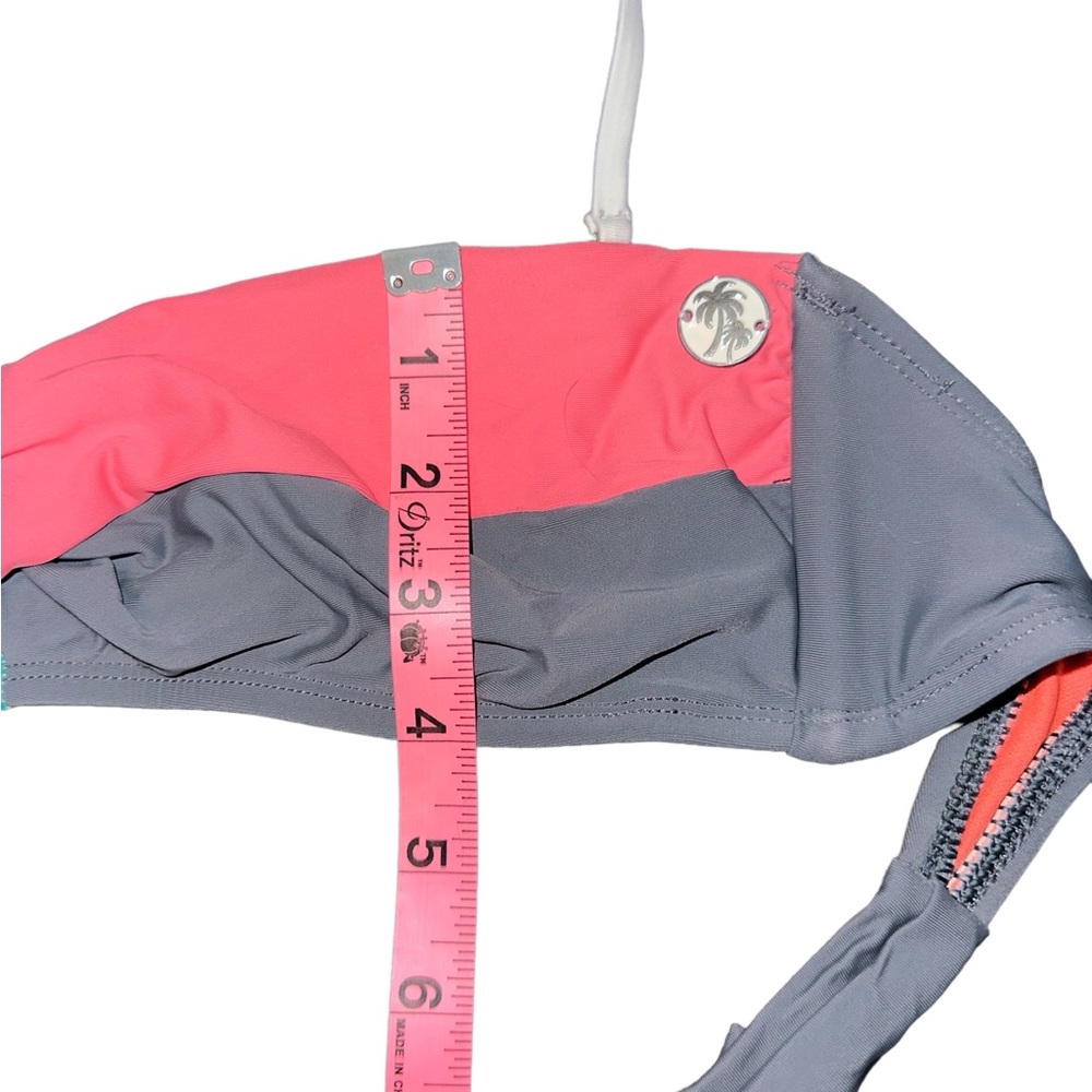 Hobie Color Block Pink/ Teal/ Grey/ Cream Bandeau… - image 5